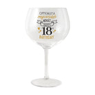18th Birthday Balloon Glass