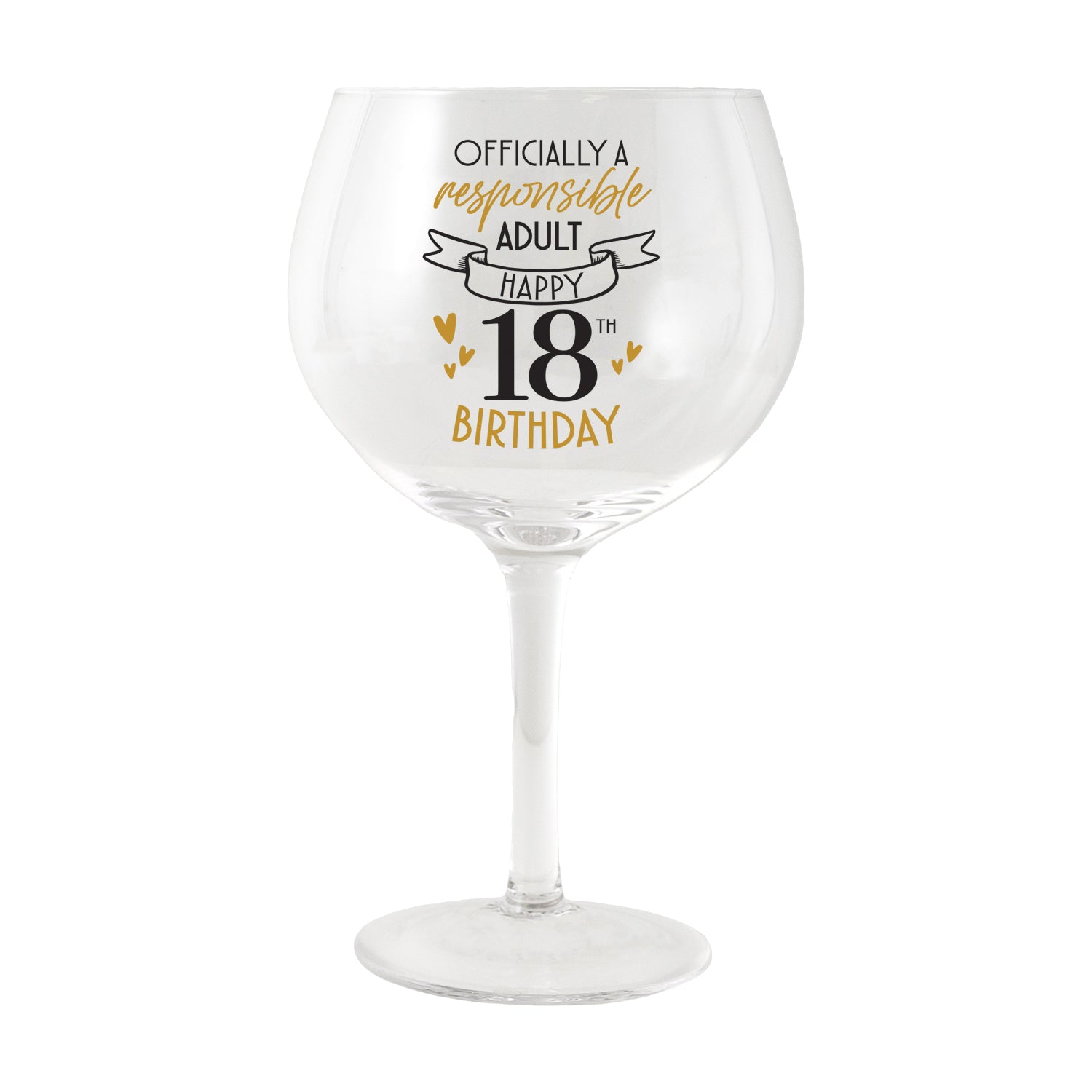 18th Birthday Balloon Glass