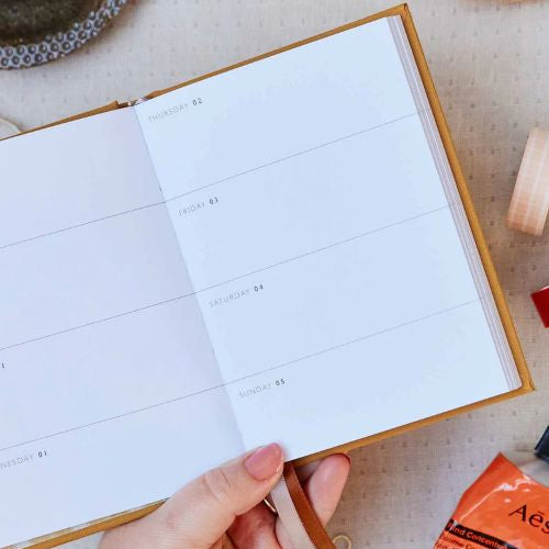 Week to view page inside the pocket planner