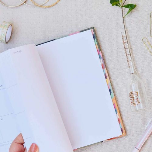 Notes pages of the weekly planner