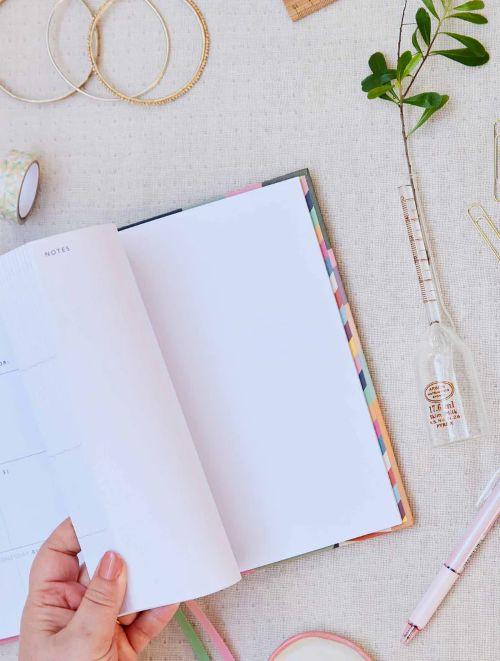 Notes pages of the weekly planner