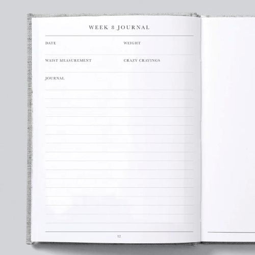 Journal entry page in the 9 months pregnancy book