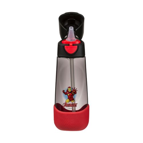 Marvel Avengers waterbottle with the lid open