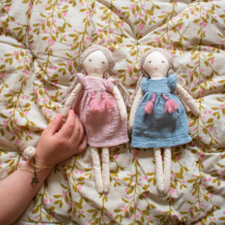 Baby doll daisy in pink dress