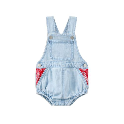 Bandana denim overall front