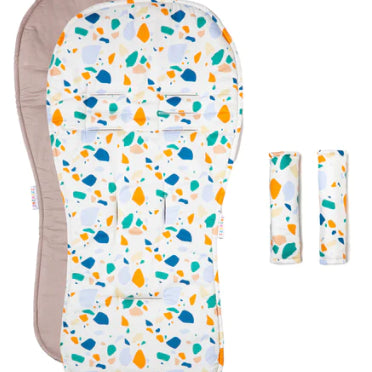Charlie Pram liner with strap covers Izimini