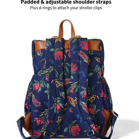 Back of the nappy backpack floral