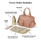 Carry all nappy bag with change mat and bottle holder