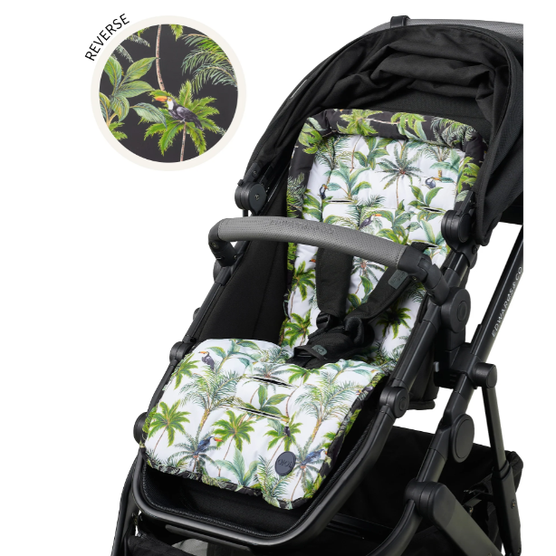 Pram seat liner tropical print