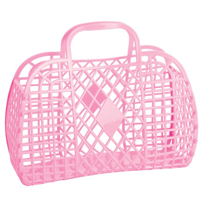 Retro basket large bubblegum pink