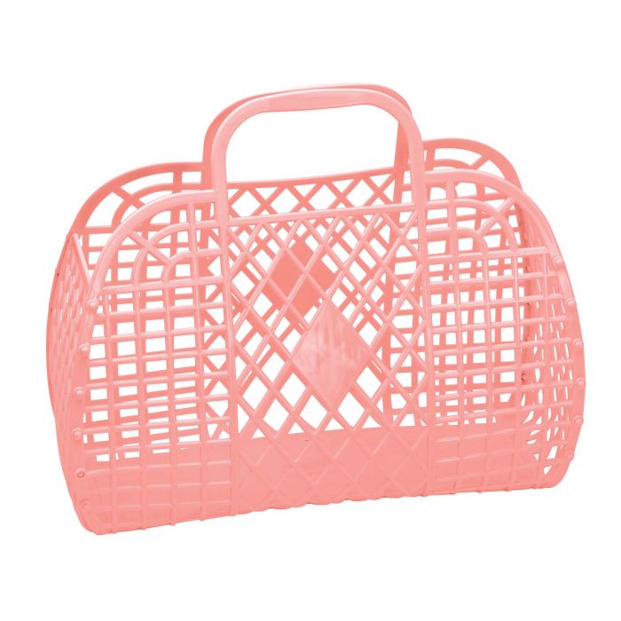 Retro Large Basket Peach