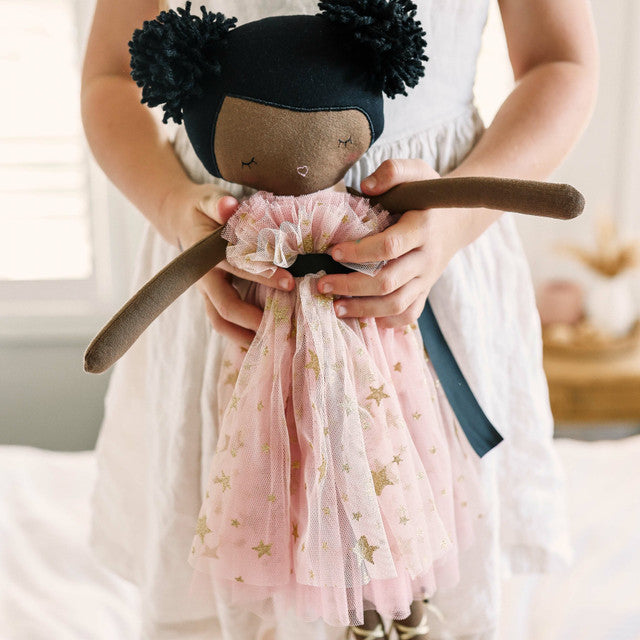 mae doll 48cm blush gold star tutu dress alimrose