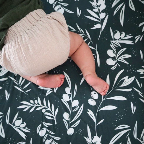 olive Grove cot sheet set