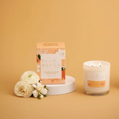 Limited edition orange blossom gardenia scented candle