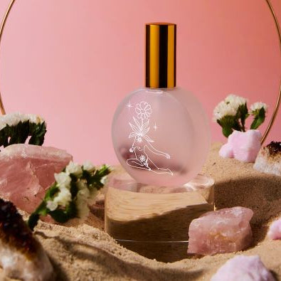 Radiate body mist back of bottle