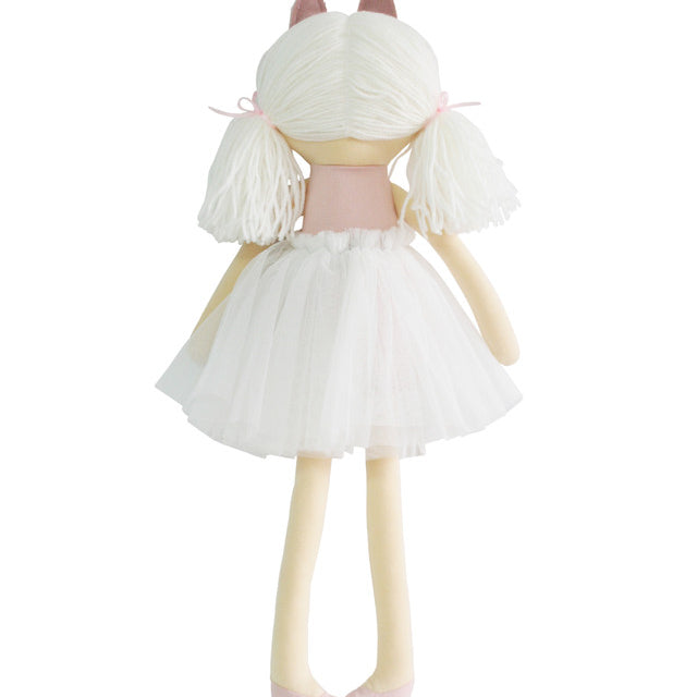 sienna doll pale pink with white tutu and bunny crown 50cm alimrose