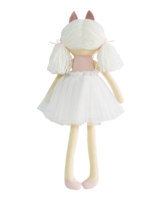 sienna doll pale pink with white tutu and bunny crown 50cm alimrose