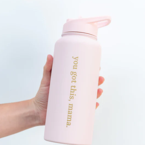 Ultimate breastfeeders waterbottle with writing you got this mama