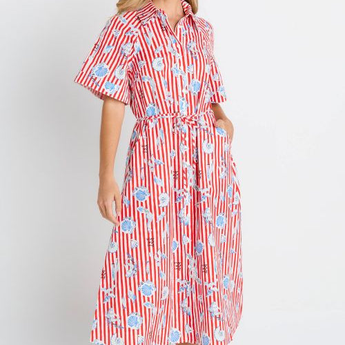 side on of the amalfi maxi dress with pockets