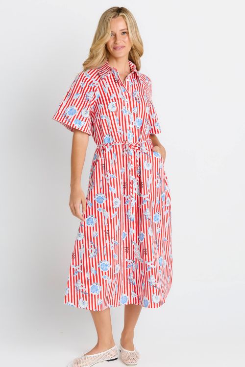 side on of the amalfi maxi dress with pockets