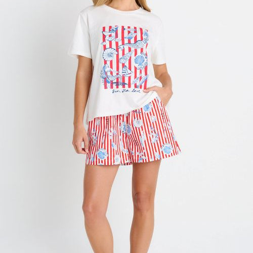 amalfi short in amalfi print front view