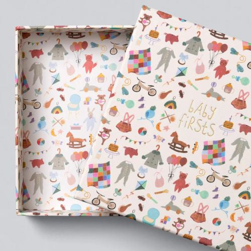 Baby firsts book ad box