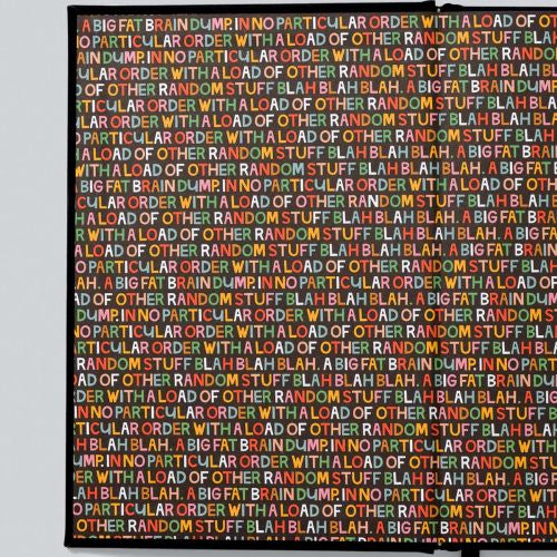 Inside cover of the Brain dump lined journal