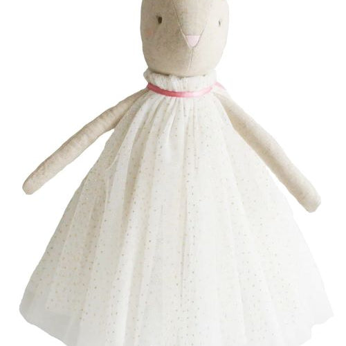 daisy bunny gold laces white tutu dress pink bow 48cm alimrose
