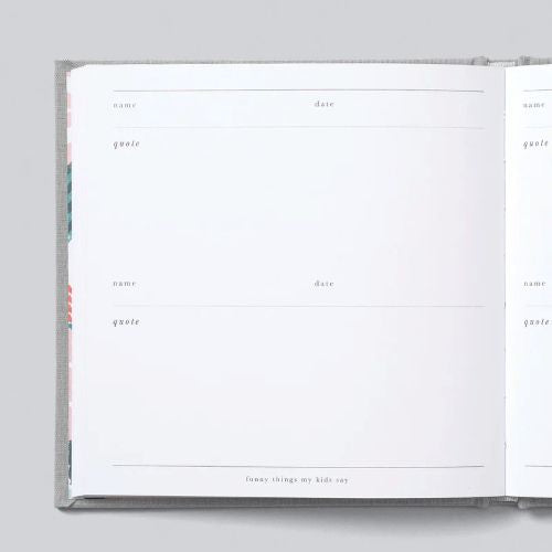 Inside pages of the funny things my kids say book jade