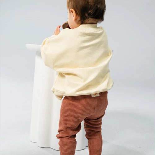 back of Leggings in salmon