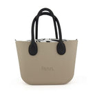 petite stone black handle bamboo inner fenn bag