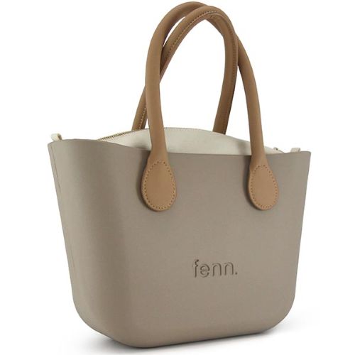petite stone light tan handle fenn bag