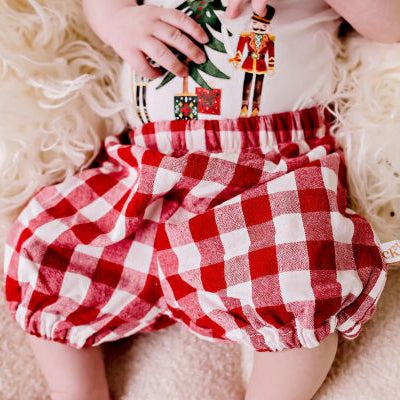 REd gingham bloomers Confetti Kidz