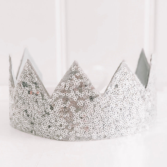 sequin crown silver alimrose