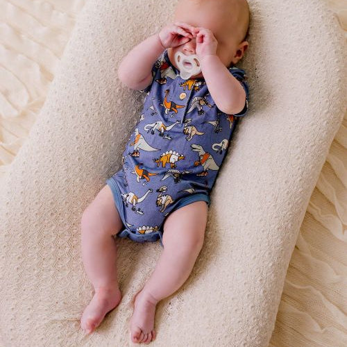 short sleeve bodysuit sporty dino