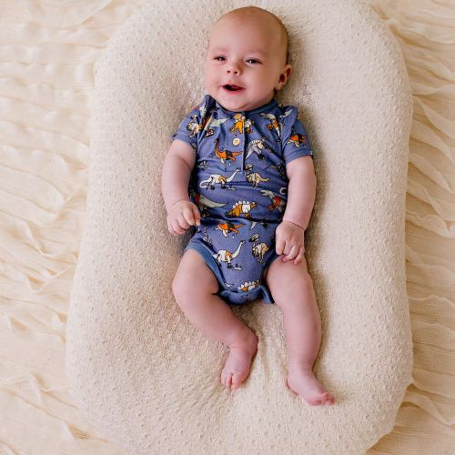 sporty dino short sleeve bodysuit