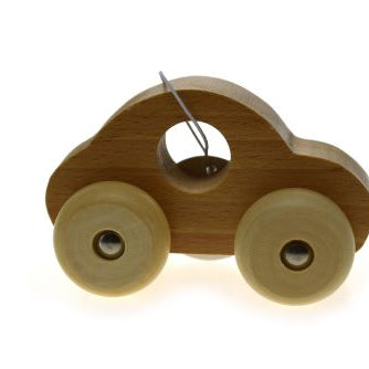 Simple wooden toy car natural
