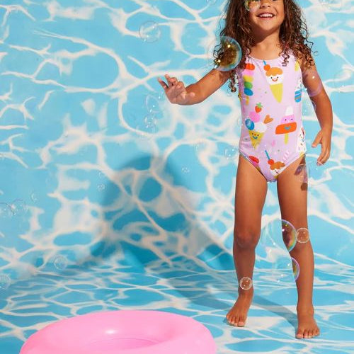 Sundae fun day elastic strap swimmers