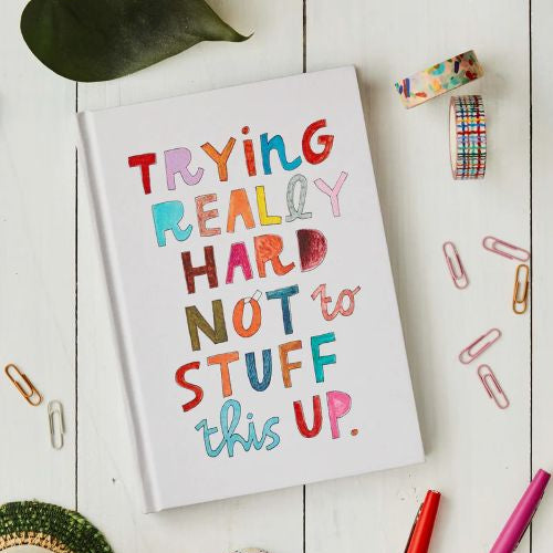 Lined journal trying not to stuff this up