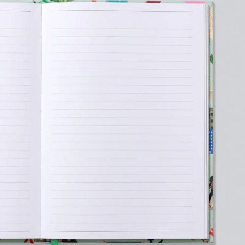 Lined pages of journal