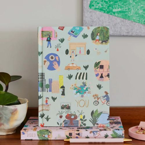 Lined journal you on display