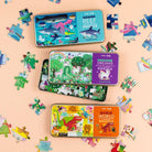 Tin Puzzles 50 pieces in 3 designs Sharks, Unicorns and Dinosaurs