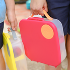 Kids carrying the lunchboxes