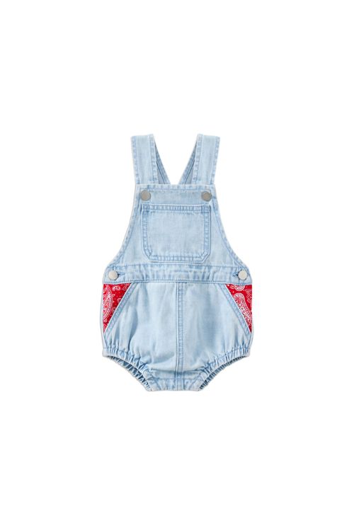 Bandana denim overall front