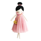 charlotte doll blush pink dress gold bag alimrose