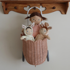 dinky dinkum dolls in a basket