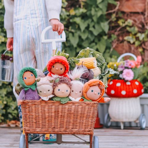 Dinky Dimkums happy harvest in a wagon