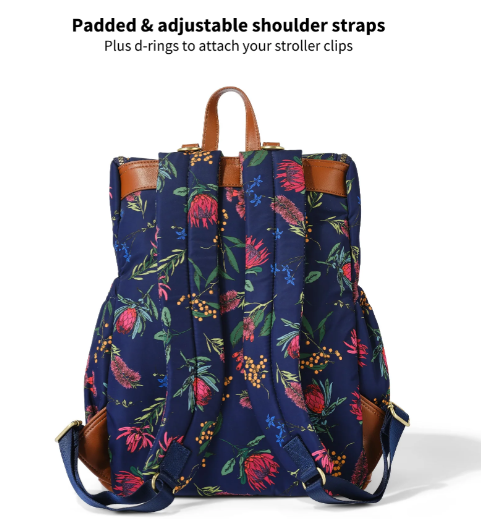 Back of the nappy backpack floral