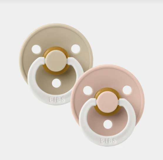 Bibs dummie glow in the dark round size 1 blush & vanilla