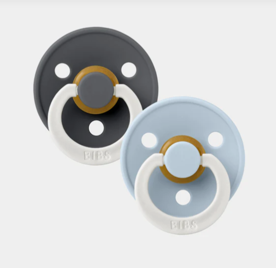 bibs dummie glow in the dark size 1 Iron & baby blue